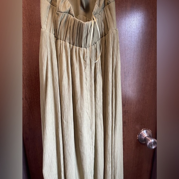 Abercrombie and Fitch Halter Maxi Dress Olive Green XXS - Picture 5 of 7